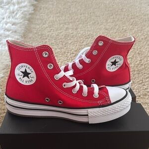 Converse All Star Red Canvas Sneakers